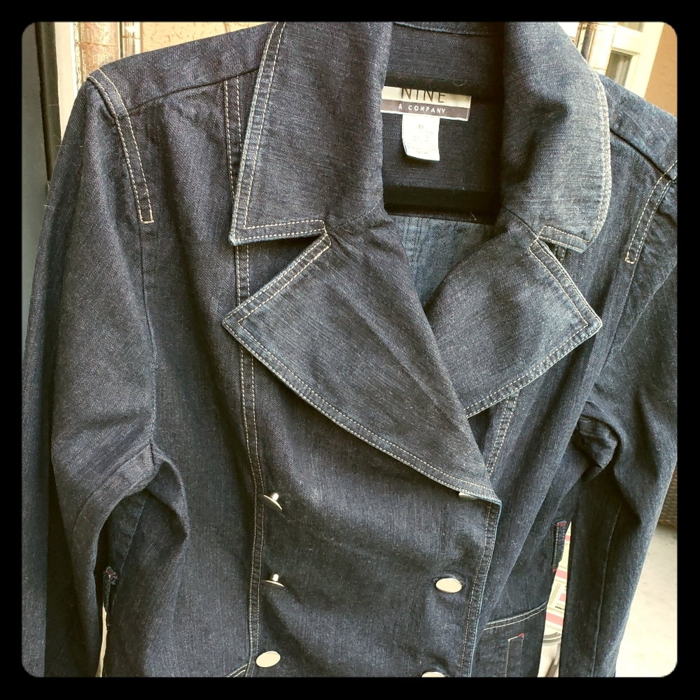 Denim Double Breasted Jacket